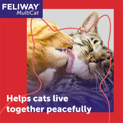 FELIWAY MultiCat Cat Calming Diffuser Refill (3 Pack, 90 Day Supply ) – Helps Reduce Fighting, Tension & Aggression Between Cats – Cat Pheromone Diffuser Refill for Multi‑Cat Homes